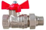Valfex VF.227.NB1.012.N/P59 Кран шаровой N/P59 для ВОДЫ 1/2" ВР/НР бабочка