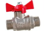 Valfex VF.219.NB1.034.П Кран шаровой ПОДЛОЖКА для ВОДЫ 3/4" НР/НР бабочка