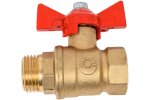 Valfex VF.218.LB1.012.П Кран шаровой ПОДЛОЖКА для ВОДЫ 1/2" ВР/НР ручка-бабочка