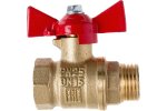 Valfex VF.218.L0B1.034.П Кран шаровой латунный ПОДЛОЖКА OPTIMA для ВОДЫ 3/4" ВР/НР