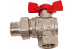 Valfex VF.269.NB1.034.PREMIUM Кран шаровой лат. PREMIUM для ВОДЫ угл. с америк. 3/4" ВР/НР