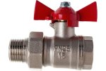 Valfex VF.227.NLB1.012.П Кран шаровой латунный ПОДЛОЖКА OPTIMA для ВОДЫ амер. 1/2" ВР/НР