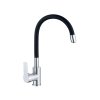 Valfex VF.70112-7 Смеситель для кухни, гибкий силиконовый излив, латунь Estreya Chrome Black (10)