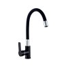 Valfex VF.70113-7 Смеситель для кухни, гибкий силиконовый излив, латунь Estreya Black (10)